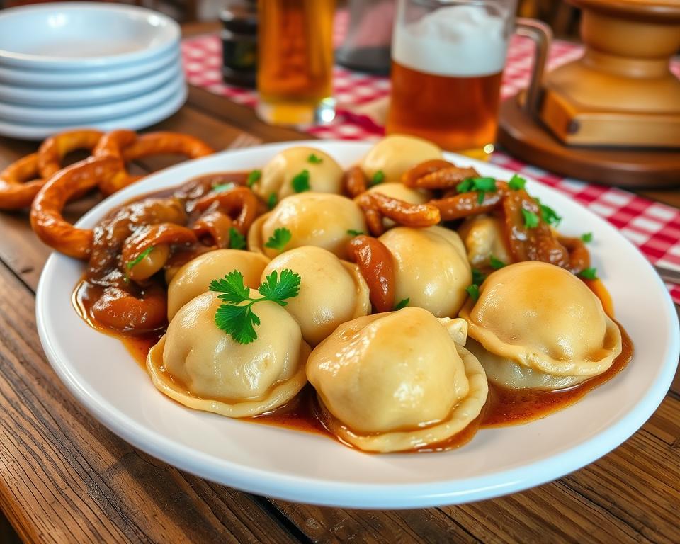 Leckere Brezelknödel: Traditionelle bayerische Küche