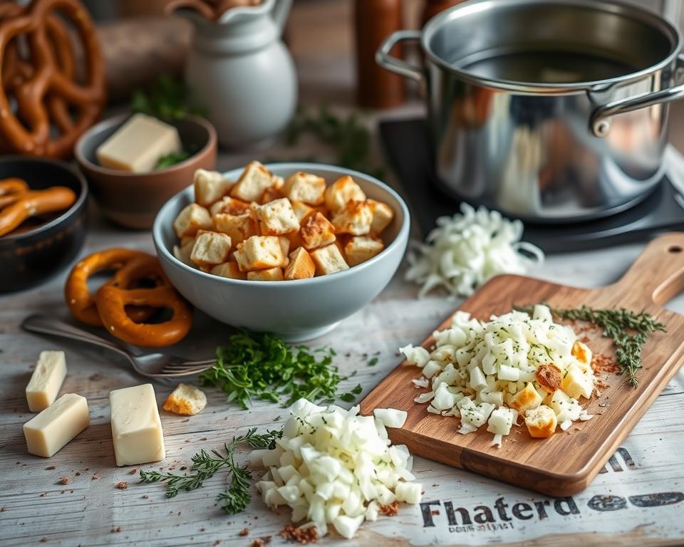 Leckere Brezelknödel: Traditionelle bayerische Küche